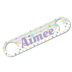 Girly Girl Bar Bottle Opener - White w/ Monogram