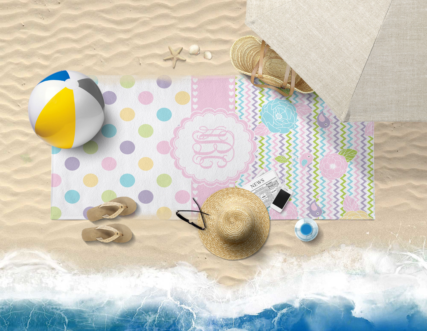 girly beach towels