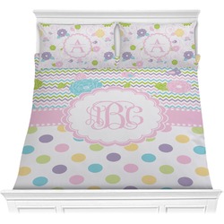 Girly Girl Comforter Set - Full / Queen (Personalized)