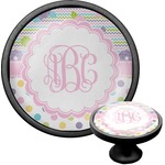 Girly Girl Cabinet Knob (Black) (Personalized)