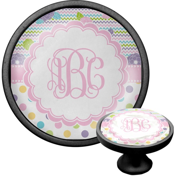 Custom Girly Girl Cabinet Knob (Black) (Personalized)