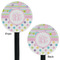 Girly Girl Black Plastic 5.5" Stir Stick - Double Sided - Round - Front & Back