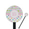 Girly Girl Black Plastic 5.5" Stir Stick - Round - Closeup