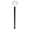 Girly Girl Black Plastic 6" Food Pick - Round - Single Pick