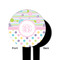 Girly Girl Black Plastic 6" Food Pick - Round - Single Sided - Front & Back