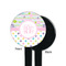 Girly Girl Black Plastic 7" Stir Stick - Single Sided - Round - Front & Back