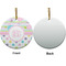 Girly Girl Ceramic Flat Ornament - Circle Front & Back (APPROVAL)