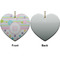 Girly Girl Ceramic Flat Ornament - Heart Front & Back (APPROVAL)