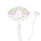 Girly Girl Clear Plastic 7" Stir Stick - Oval - Closeup