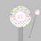 Girly Girl Clear Plastic 7" Stir Stick - Round - Closeup