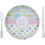 Girly Girl 10" Glass Lunch / Dinner Plates - Single or Set (Personalized)