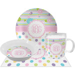 Girly Girl Dinner Set - Single 4 Pc Setting w/ Monograms