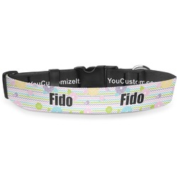 Girly Girl Deluxe Dog Collar - Large (13" to 21") (Personalized)