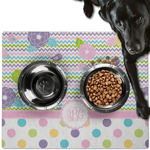 Girly Girl Dog Food Mat - Large w/ Monogram