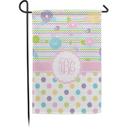 Girly Girl Small Garden Flag - Single Sided w/ Monograms