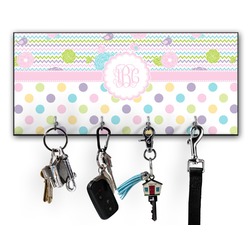 Girly Girl Key Hanger w/ 4 Hooks w/ Monogram