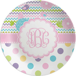 Girly Girl Melamine Salad Plate - 8" (Personalized)