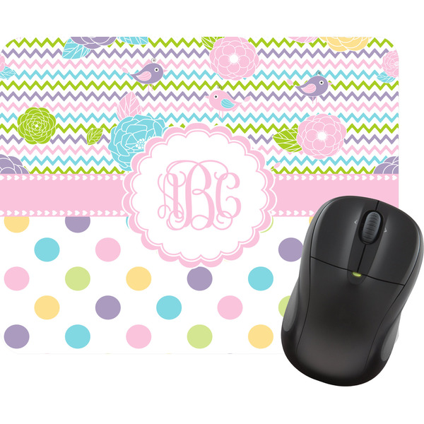 Custom Girly Girl Rectangular Mouse Pad (Personalized)