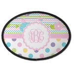 Girly Girl Iron On Oval Patch w/ Monogram