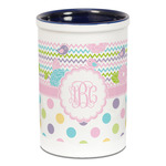 Girly Girl Ceramic Pencil Holders - Blue