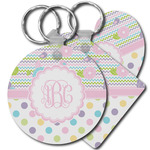 Girly Girl Plastic Keychain (Personalized)