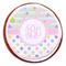 Girly Girl Printed Icing Circle - Large - On Cookie