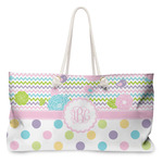 Girly Girl Large Tote Bag with Rope Handles (Personalized)