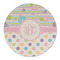 Girly Girl Round Linen Placemats - FRONT (Double Sided)