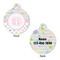 Girly Girl Round Pet Tag - Front & Back