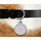 Girly Girl Round Pet Tag on Collar & Dog