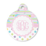 Girly Girl Round Pet ID Tag - Small (Personalized)