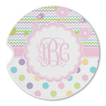 Girly Girl Sandstone Car Coaster - Single (Personalized)