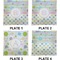 Girly Girl Set of Square Dinner Plates (Approval)