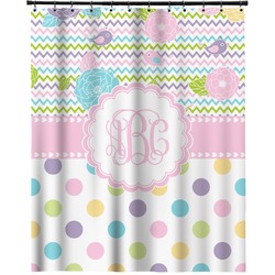 Girly Girl Extra Long Shower Curtain - 70"x84" (Personalized)