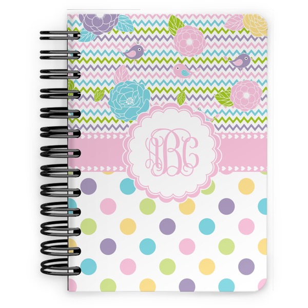 Custom Girly Girl Spiral Notebook - 5x7 w/ Monogram