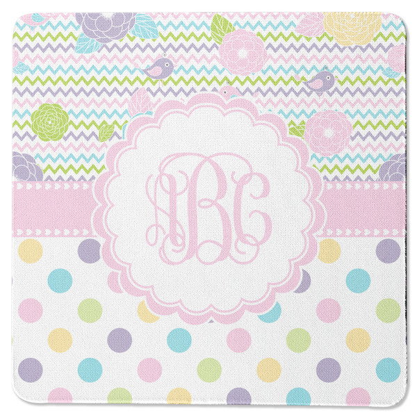 Custom Girly Girl Square Rubber Backed Coaster (Personalized)