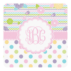 Girly Girl Square Decal - Large (Personalized)