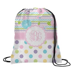 Girly Girl Drawstring Backpack - Large (Personalized)