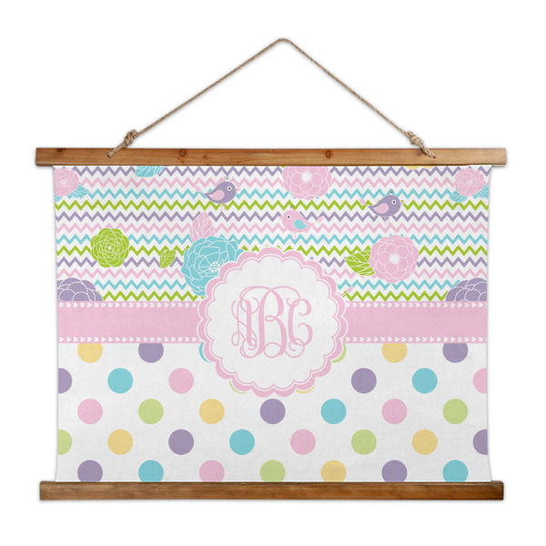 Custom Girly Girl Wall Hanging Tapestry - Wide (Personalized)