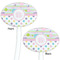 Girly Girl White Plastic 7" Stir Stick - Double Sided - Oval - Front & Back