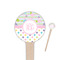 Girly Girl Wooden 4" Food Pick - Round - Closeup