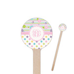 Girly Girl 6" Round Wooden Stir Sticks - Double Sided (Personalized)