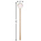 Girly Girl Wooden 7.5" Stir Stick - Round - Dimensions