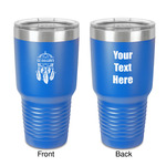 Dreamcatcher 30 oz Stainless Steel Tumbler - Royal Blue - Double-Sided (Personalized)