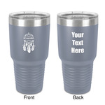 Dreamcatcher 30 oz Stainless Steel Tumbler - Grey - Double-Sided (Personalized)