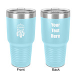 Dreamcatcher 30 oz Stainless Steel Tumbler - Teal - Double-Sided (Personalized)