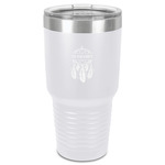 Dreamcatcher 30 oz Stainless Steel Tumbler - White - Single-Sided (Personalized)