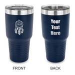 Dreamcatcher 30 oz Stainless Steel Tumbler - Navy - Double Sided (Personalized)