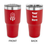 Dreamcatcher 30 oz Stainless Steel Tumbler - Red - Double Sided (Personalized)