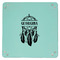 Dreamcatcher 9" x 9" Teal Leatherette Snap Up Tray - APPROVAL